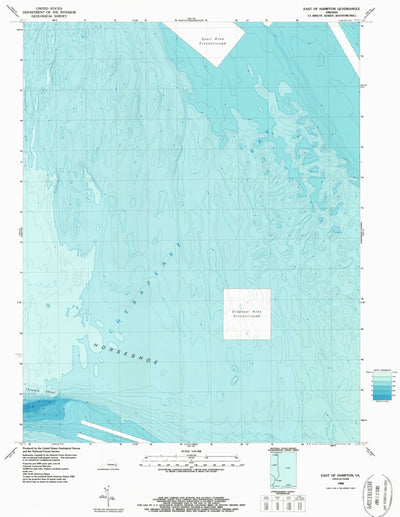 United States Geological Survey East Of Hampton, VA (1986, 24000-Scale) digital map