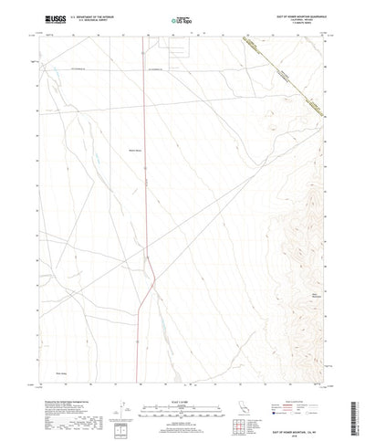 United States Geological Survey East of Homer Mountain, CA (2018, 24000-Scale) digital map