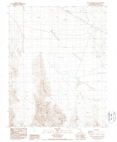 United States Geological Survey East Of Joshua Flats, CA (1987, 24000-Scale) digital map