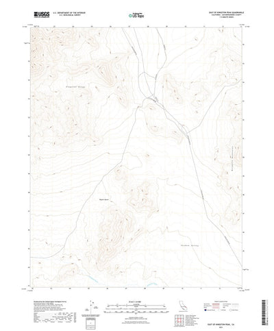 United States Geological Survey East of Kingston Peak, CA (2021, 24000-Scale) digital map