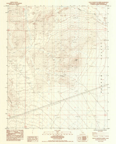 United States Geological Survey East Of Kingston Spring, CA (1984, 24000-Scale) digital map
