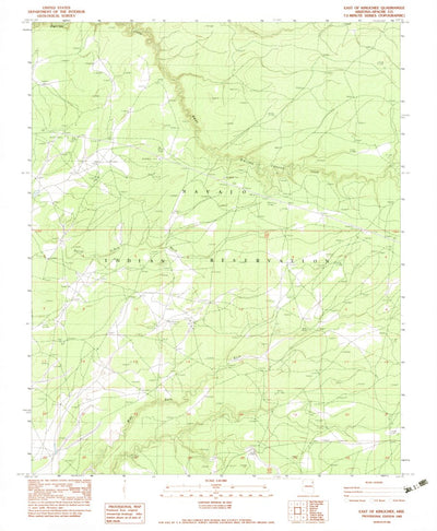 United States Geological Survey East Of Kinlichee, AZ (1983, 24000-Scale) digital map