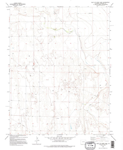 United States Geological Survey East Of Lewis Lake, CO (1982, 24000-Scale) digital map