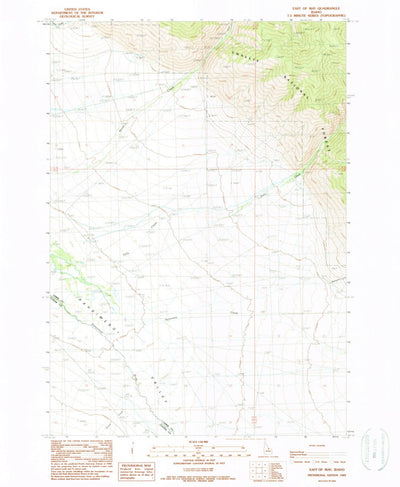 United States Geological Survey East Of May, ID (1989, 24000-Scale) digital map