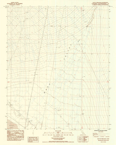 United States Geological Survey East Of Milligan, CA (1985, 24000-Scale) digital map