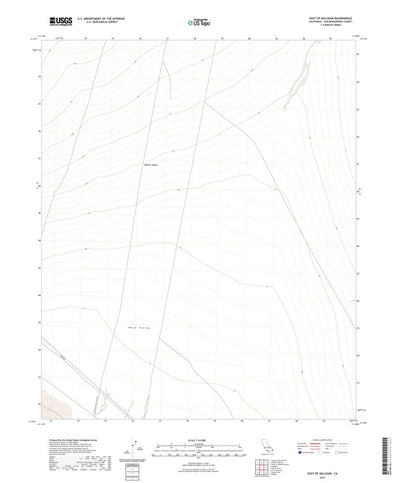 United States Geological Survey East of Milligan, CA (2021, 24000-Scale) digital map
