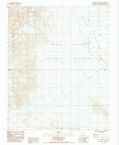 United States Geological Survey East Of Owl Lake, CA (1984, 24000-Scale) digital map
