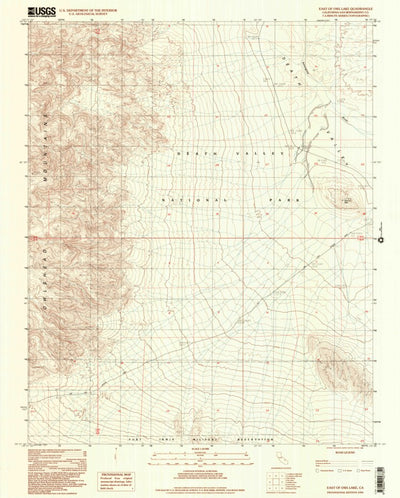 United States Geological Survey East Of Owl Lake, CA (1996, 24000-Scale) digital map