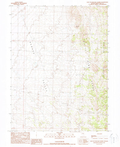 United States Geological Survey East Of Pancake Summit, NV (1990, 24000-Scale) digital map