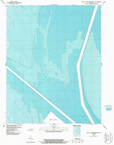 United States Geological Survey East Of Poquoson East, VA (1986, 24000-Scale) digital map