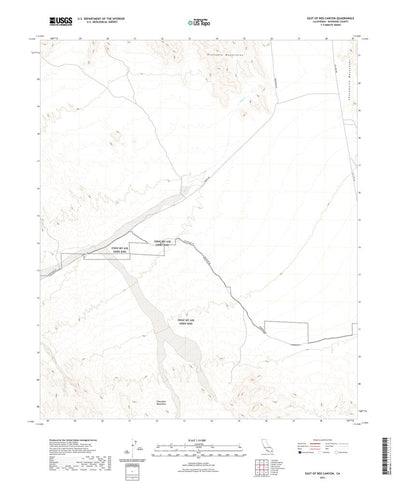 United States Geological Survey East of Red Canyon, CA (2021, 24000-Scale) digital map