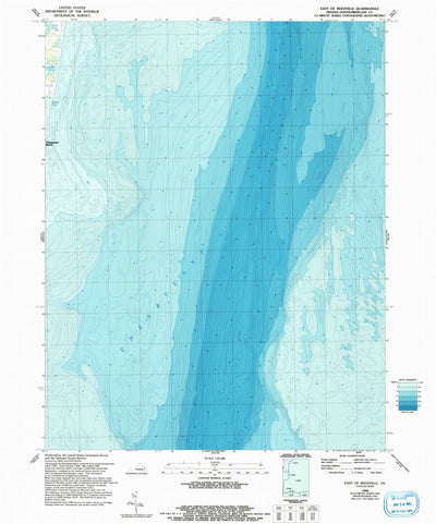 United States Geological Survey East Of Reedville, VA (1968, 24000-Scale) digital map