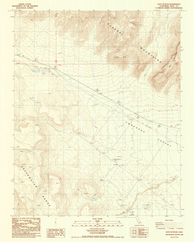 United States Geological Survey East Of Ryan, CA (1988, 24000-Scale) digital map