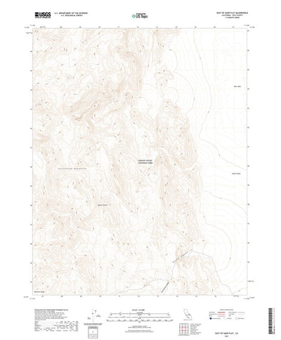 United States Geological Survey East of Sand Flat, CA (2021, 24000-Scale) digital map