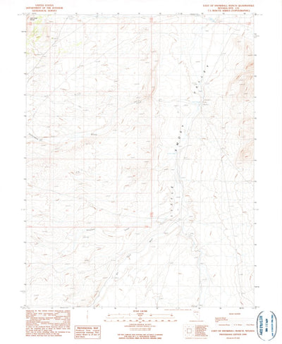 United States Geological Survey East Of Snowball Ranch, NV (1990, 24000-Scale) digital map