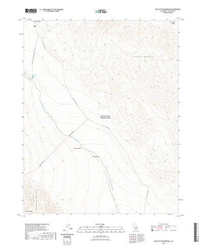 United States Geological Survey East of Tin Mountain, CA (2021, 24000-Scale) digital map