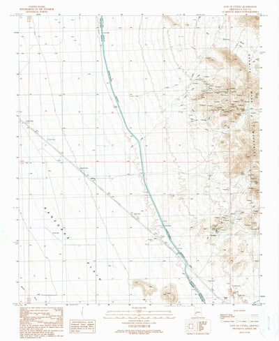 United States Geological Survey East Of Utting, AZ (1990, 24000-Scale) digital map