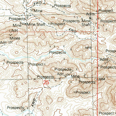 United States Geological Survey East Of Utting, AZ (1990, 24000-Scale) digital map