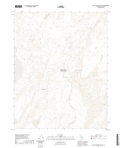 United States Geological Survey East of Waucoba Canyon, CA (2021, 24000-Scale) digital map