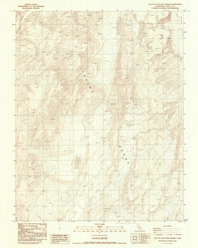 United States Geological Survey East Of Waucoba Spring, CA (1987, 24000-Scale) digital map