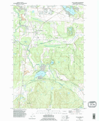 United States Geological Survey East Olympia, WA (1990, 24000-Scale) digital map