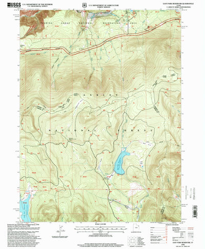 United States Geological Survey East Park Reservoir, UT (1996, 24000-Scale) digital map