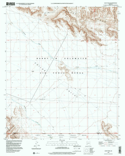 United States Geological Survey East Pass, AZ (1996, 24000-Scale) digital map