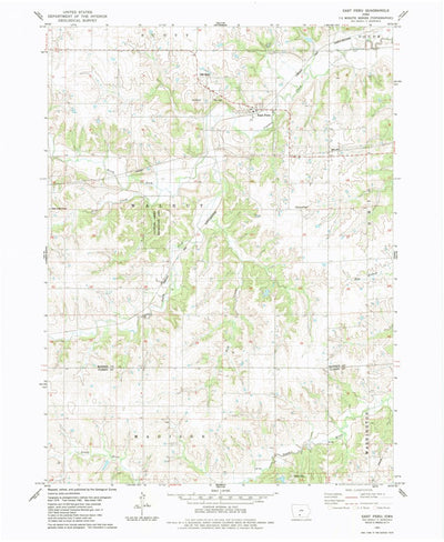 United States Geological Survey East Peru, IA (1983, 24000-Scale) digital map