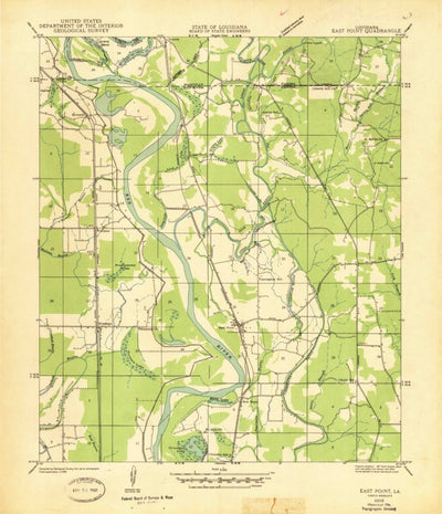 United States Geological Survey East Point, LA (1941, 31680-Scale) digital map