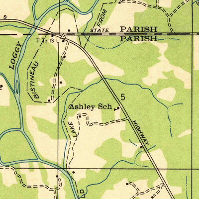 United States Geological Survey East Point, LA (1941, 31680-Scale) digital map