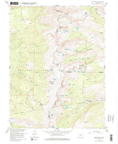 United States Geological Survey East Portal, CO (1958, 24000-Scale) digital map