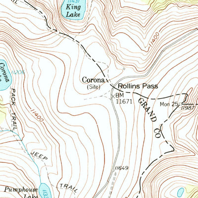 United States Geological Survey East Portal, CO (1958, 24000-Scale) digital map