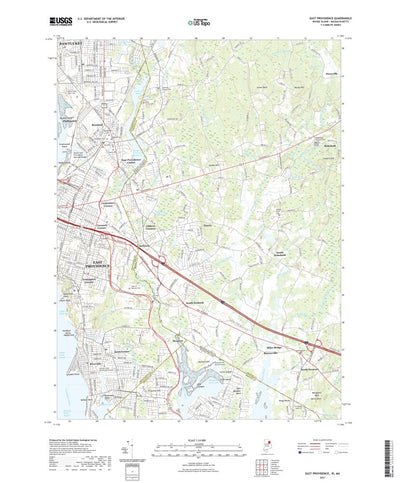 United States Geological Survey East Providence, RI (2021, 24000-Scale) digital map