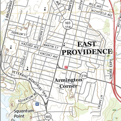 United States Geological Survey East Providence, RI (2021, 24000-Scale) digital map