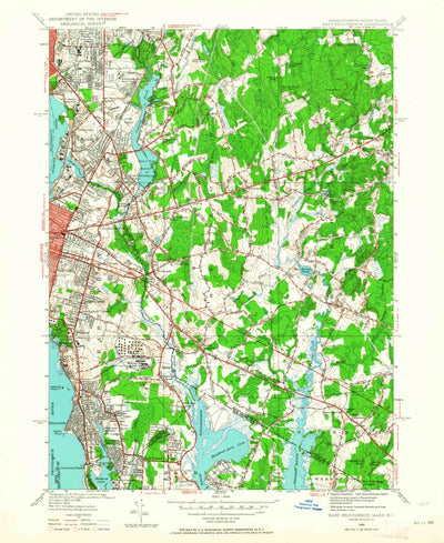United States Geological Survey East Providence, RI-MA (1949, 24000-Scale) digital map