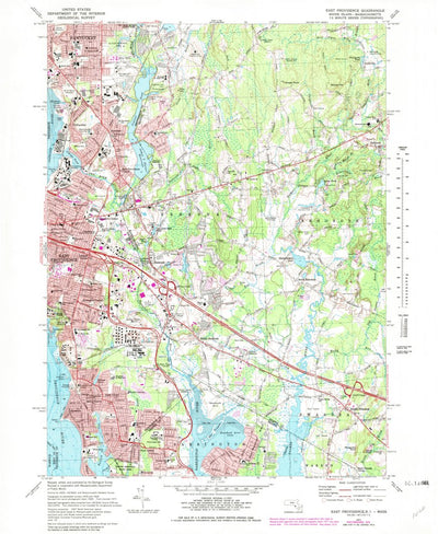 United States Geological Survey East Providence, RI-MA (1971, 24000-Scale) digital map