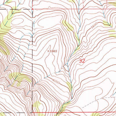 United States Geological Survey East Pryor Mountain, MT (1964, 24000-Scale) digital map