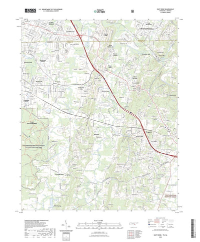 United States Geological Survey East Ridge, TN (2022, 24000-Scale) digital map