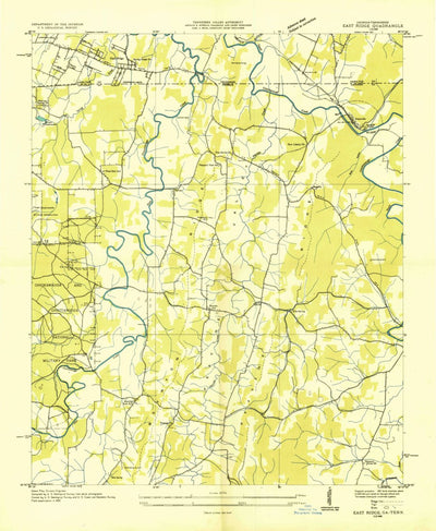United States Geological Survey East Ridge, TN-GA (1935, 24000-Scale) digital map