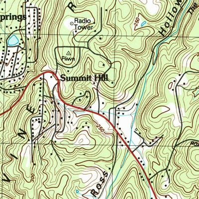 United States Geological Survey East Ridge, TN-GA (1982, 24000-Scale) digital map
