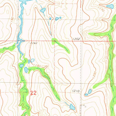 United States Geological Survey East Roaring Creek, OK (1981, 24000-Scale) digital map