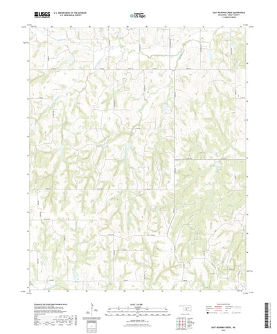 United States Geological Survey East Roaring Creek, OK (2022, 24000-Scale) digital map