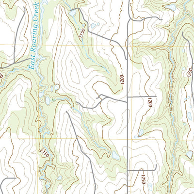 United States Geological Survey East Roaring Creek, OK (2022, 24000-Scale) digital map