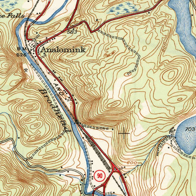 United States Geological Survey East Stroudsburg, PA (1947, 31680-Scale) digital map