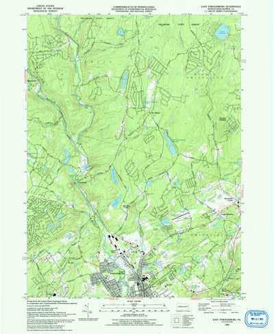 United States Geological Survey East Stroudsburg, PA (1993, 24000-Scale) digital map