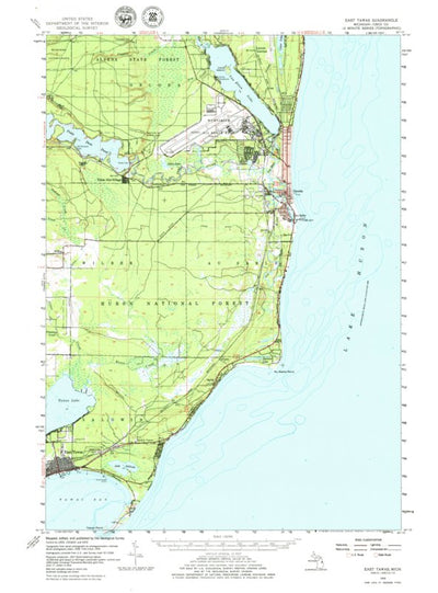 United States Geological Survey East Tawas, MI (1959, 62500-Scale) digital map
