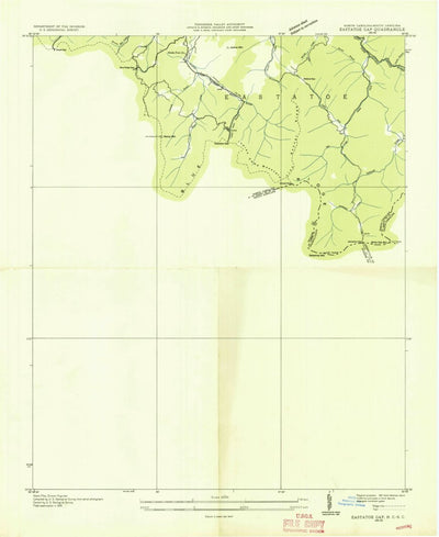 United States Geological Survey Eastatoe Gap, NC-SC (1935, 24000-Scale) digital map