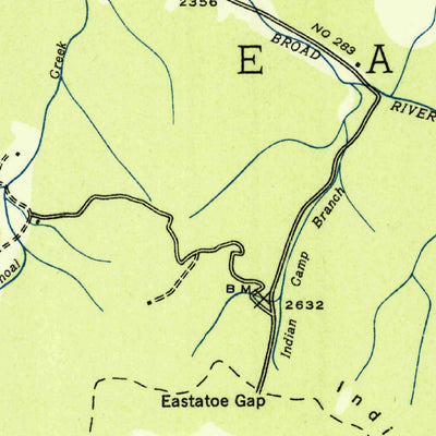 United States Geological Survey Eastatoe Gap, NC-SC (1935, 24000-Scale) digital map