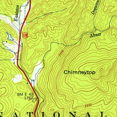 United States Geological Survey Eastatoe Gap, NC-SC (1946, 24000-Scale) digital map