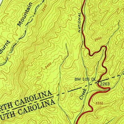 United States Geological Survey Eastatoe Gap, NC-SC (1946, 24000-Scale) digital map